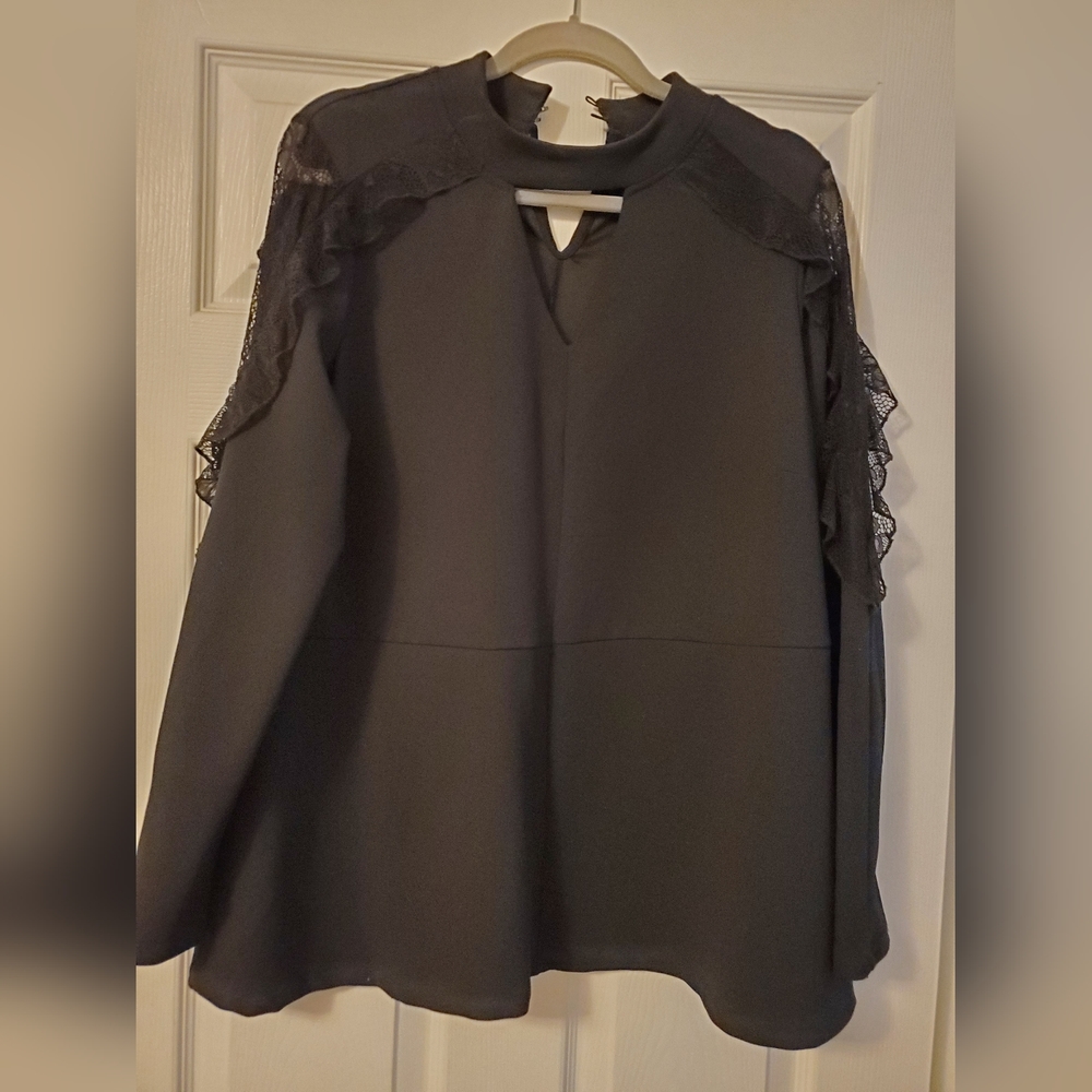 Gorgeous black blouse with lace detail